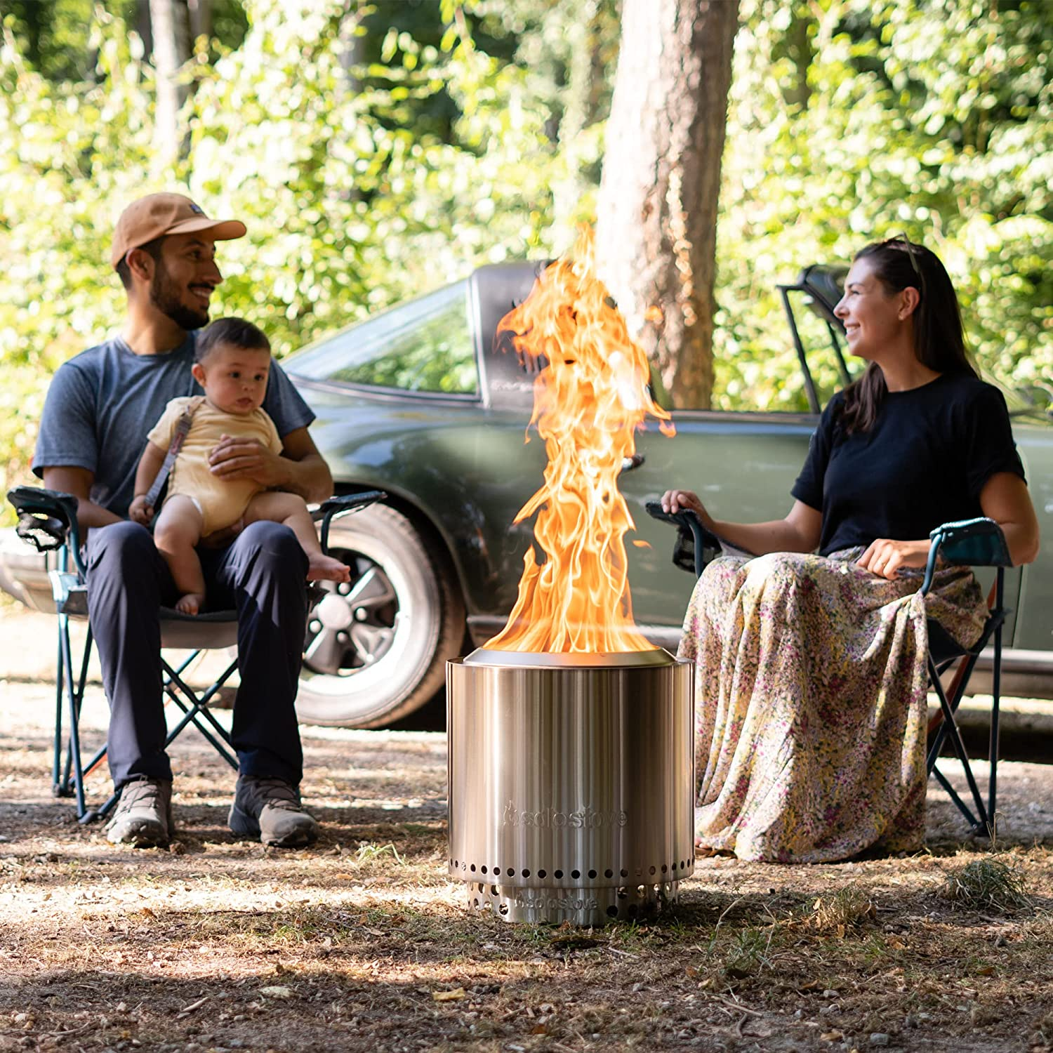 植物と加湿器 SOLO STOVE 二次燃焼焚き火台 ソロストーブ タイタン