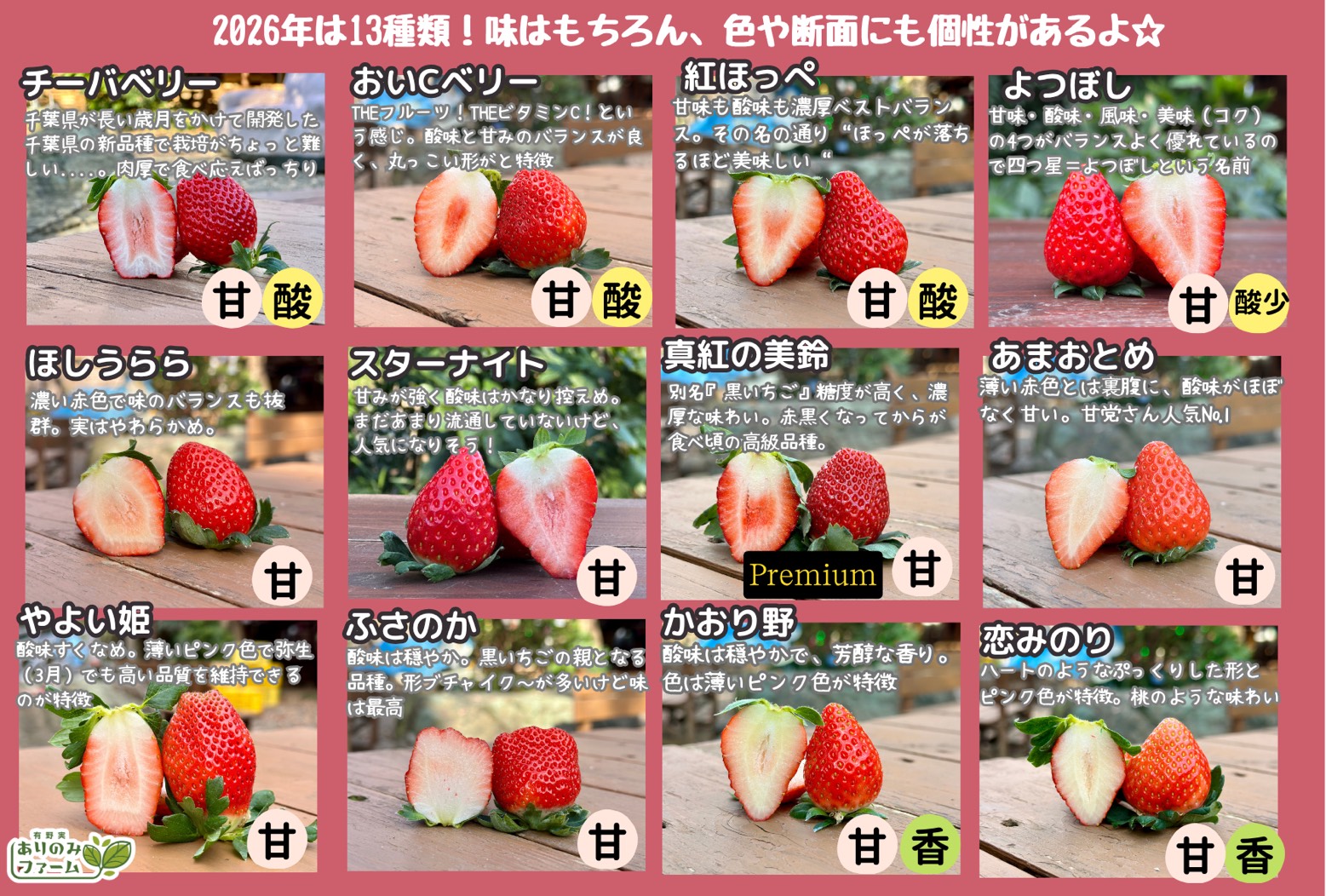 いちごの品種一覧